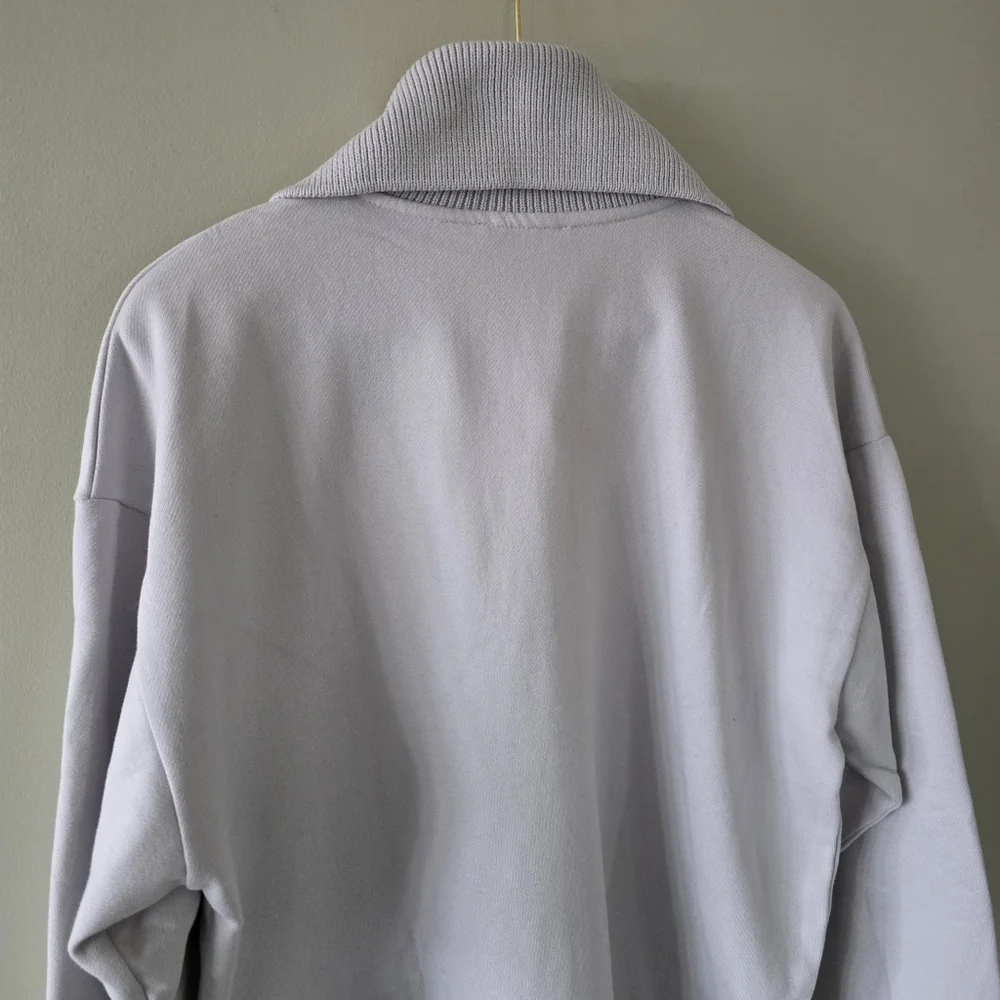 NWOT Zara M 90s Modern Preppy Elevated Loungewear Normcore Collar Knit Sweater - Picture 14 of 15